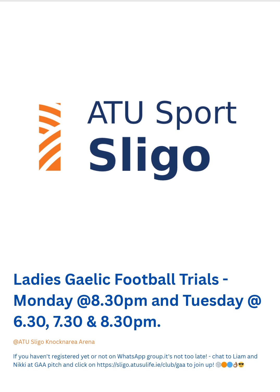 Ladies #Gaelic Trials